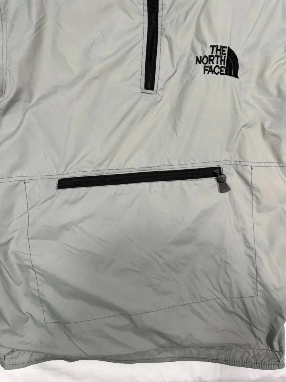 The North Face Men’s Fanorak Half-Zip Anorak Windbreaker Jacket Grey M Y2K..